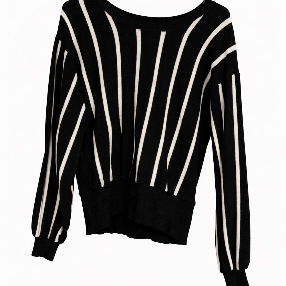Umgee Black and White Striped Top
